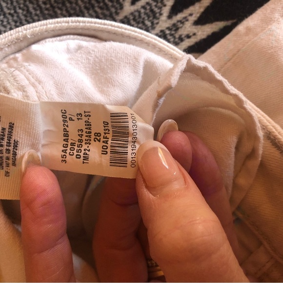 Pilcro and the Letterpress Anthropologie ivory denim jeans Stet fit size 28 - Picture 9 of 9